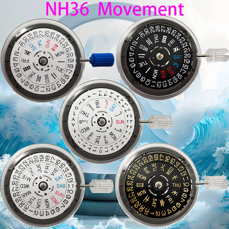 Watch Crown Stem - مجموعة قطع غيار ساعة NH36A الأصلية
