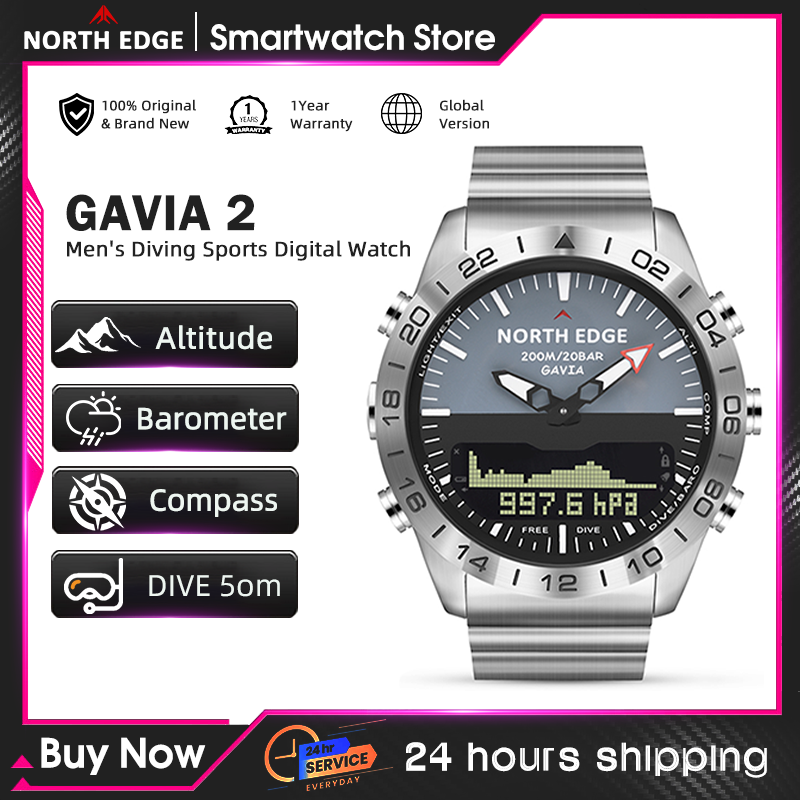 Smartwatch Watches For Mens - ساعة غوص رجالية من نورث إيدج،
