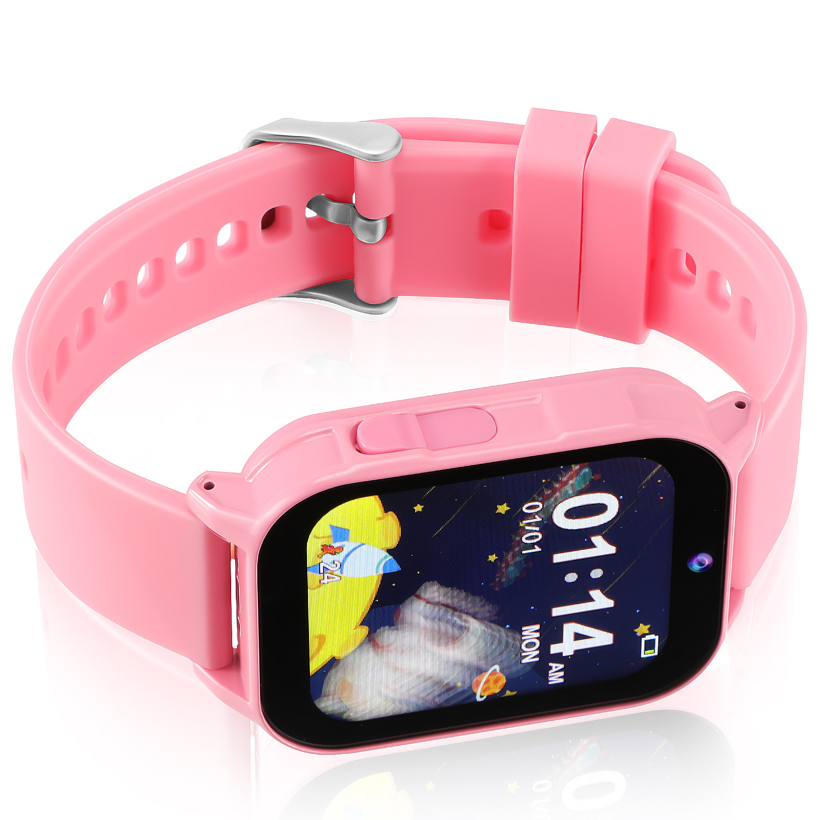 Smartwatch Watches Digital - ساعة ذكية للأطفال باللون الوردي مع