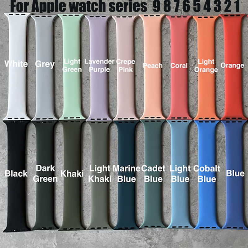 Silicone Sport Band - سوار سيليكون منفرد بحلقة لساعة أبل