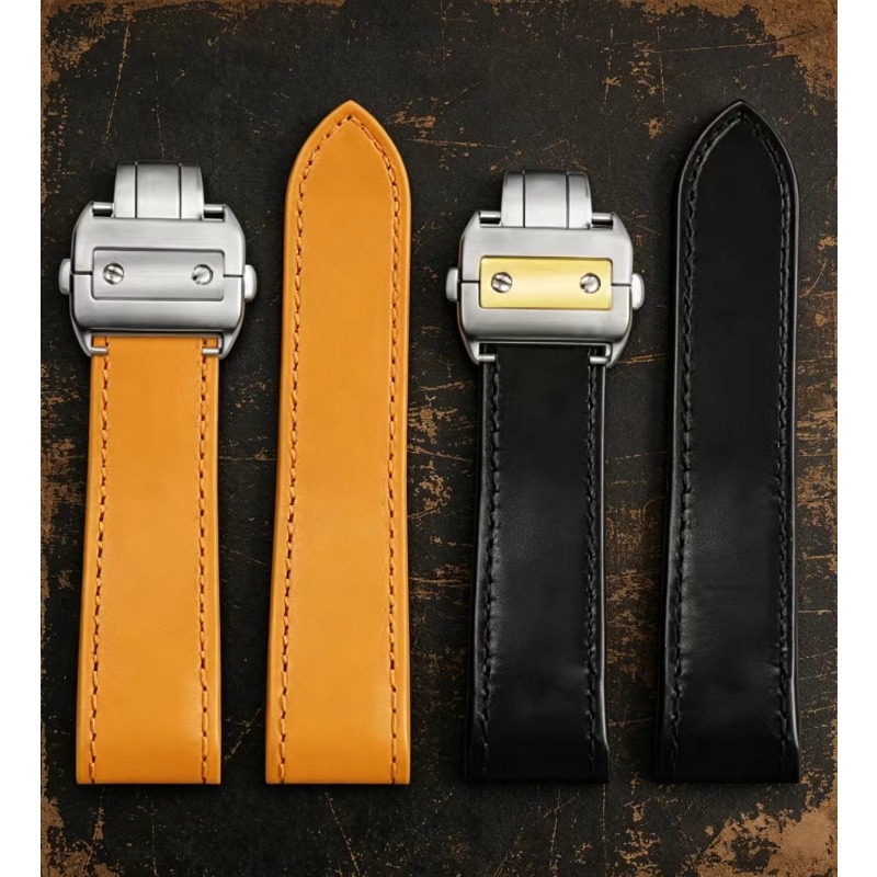 Cartier Watch Santos - حزام ساعة من الجلد الأصلي لساعة