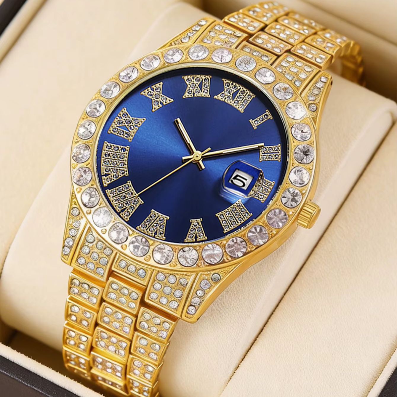 مجموعة من 5 قطع تتضمن ساعة يد  - مراجعة Smartwatch Premium Watches For Men وسعره
