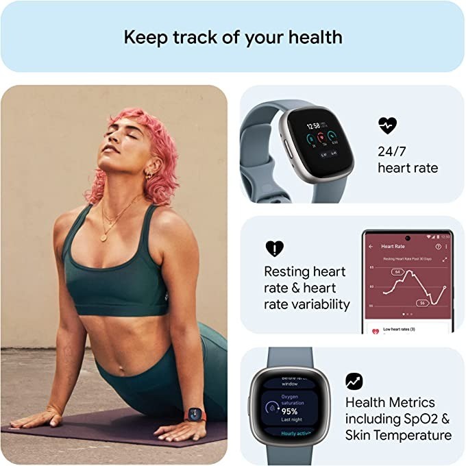 ساعة Fitbit Versa 4 الذكية الم - مراجعة Smartwatch Watches Digital وسعره