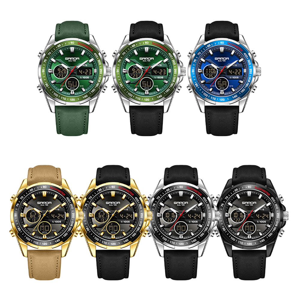 ساعة SANDA الفاخرة كرونوغراف ل - مراجعة Smartwatch Watches For Men Digital وسعره