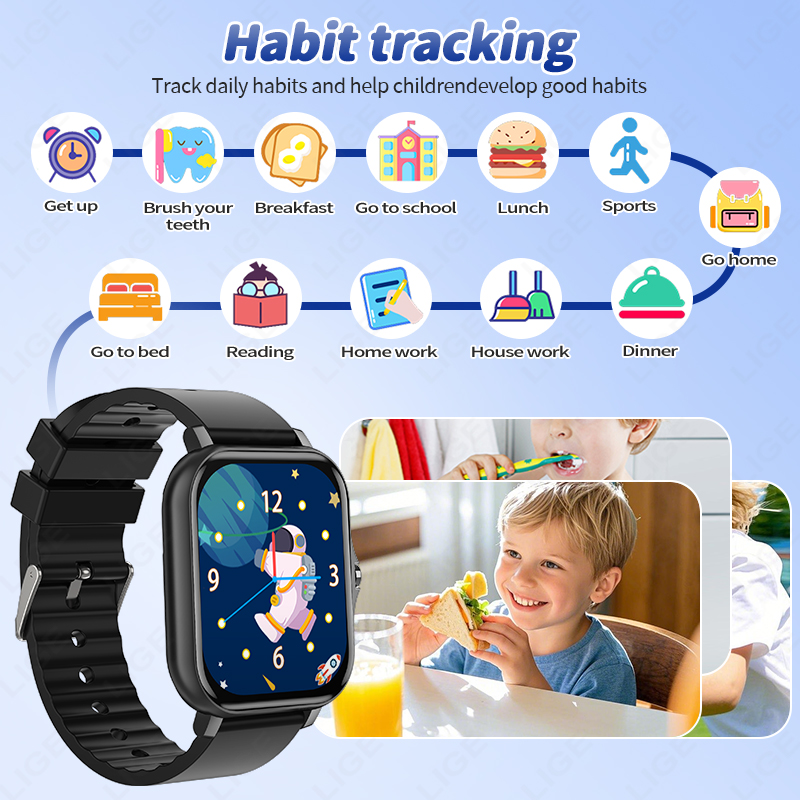 LIGE 2025 Audiobook الأطفال Sm - مراجعة Smartwatch Digital Watches For Boys وسعره