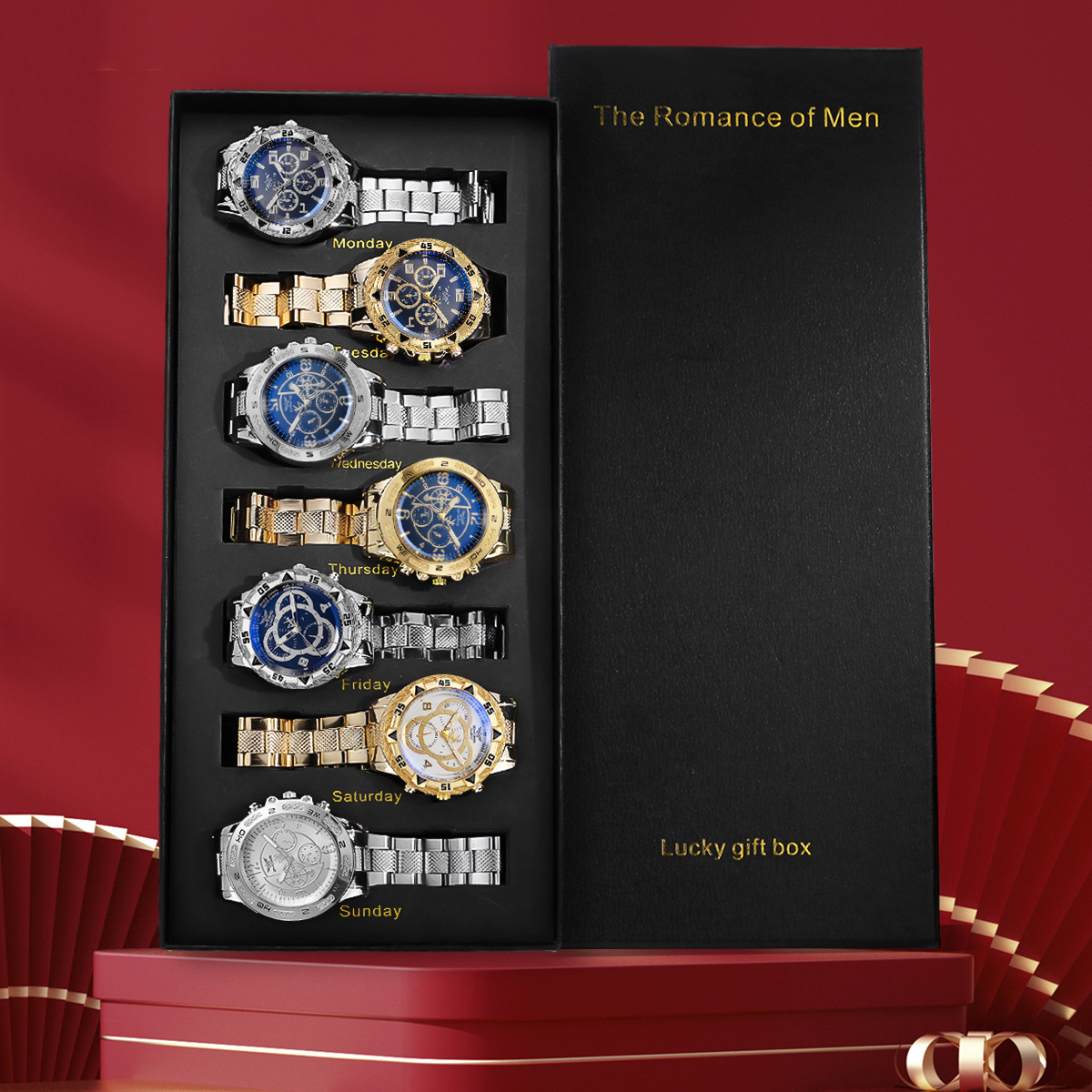 ساعة رجالية 7 قطع متعددة الاست - مراجعة Smartwatch Premium Watches For Men وسعره