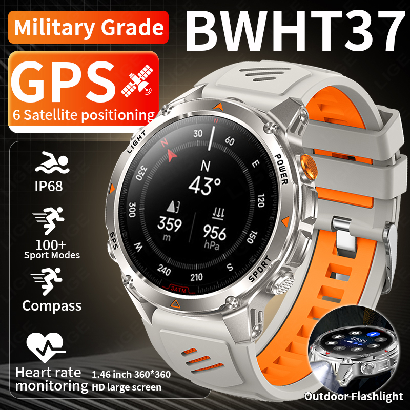 LIGE وعرة لتحديد المواقع المسا - مراجعة Smartwatch Watches For Mens وسعره