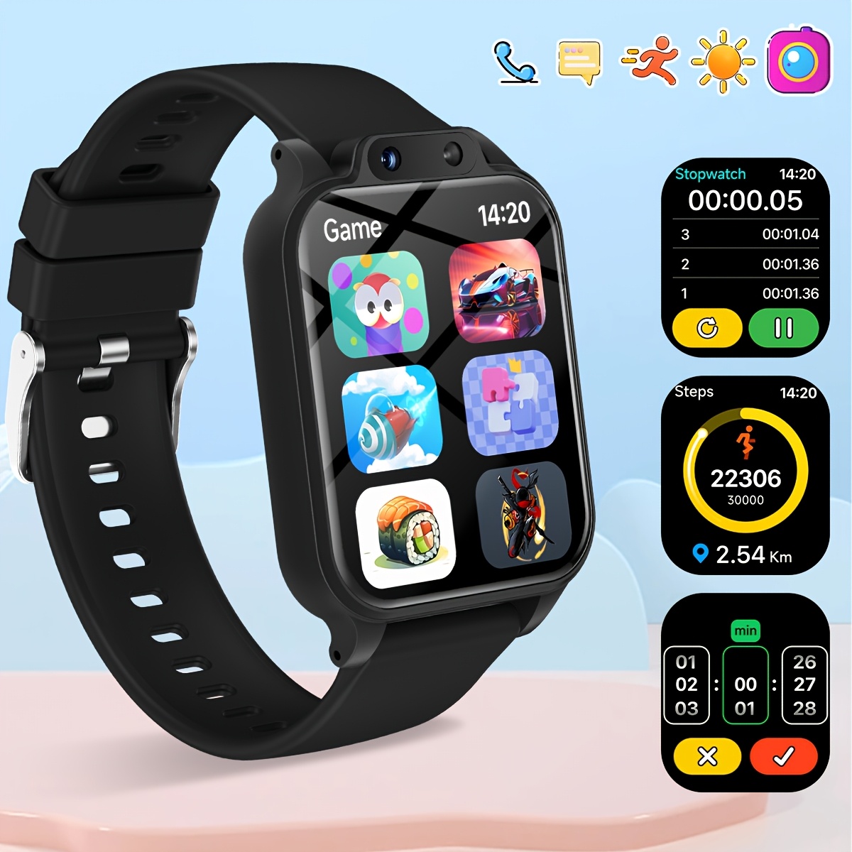 ساعة ذكية للأطفال مع 18 لعبة ت - مراجعة Kids Watches Not Smartwatch وسعره