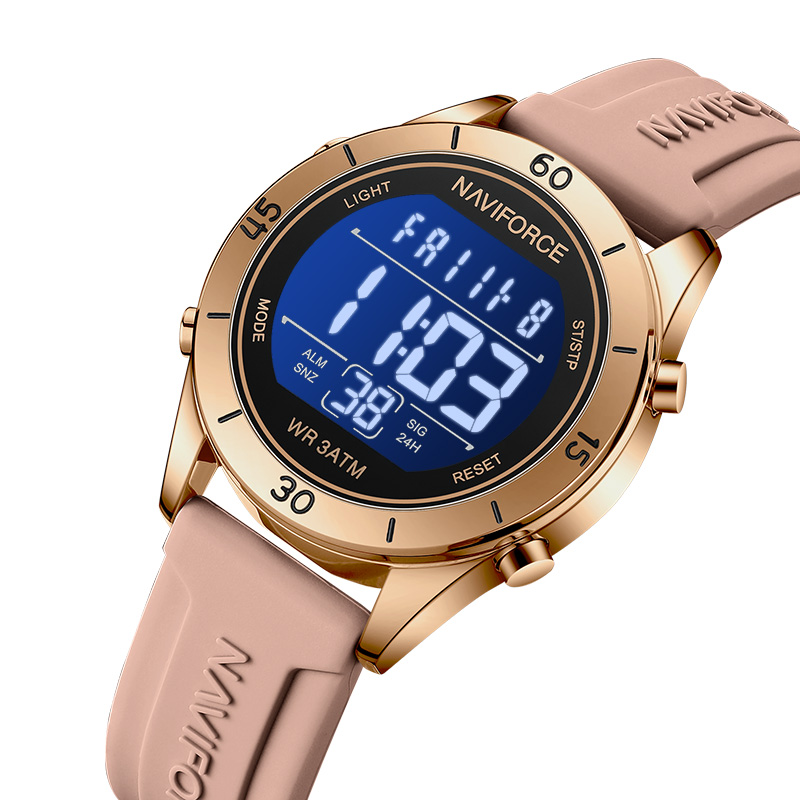ساعة NAVIFORCE للنساء موضة ريا - مراجعة Silicone Sport Band وسعره