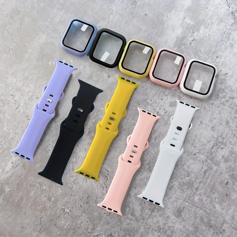 زجاج + حافظة + حزام لساعة أبل  - مراجعة Silicone Sport Band وسعره