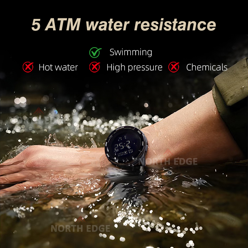 NORTH EDGE 2025 TERRAX ساعة رق - مراجعة Smartwatch Digital Watches For Men وسعره