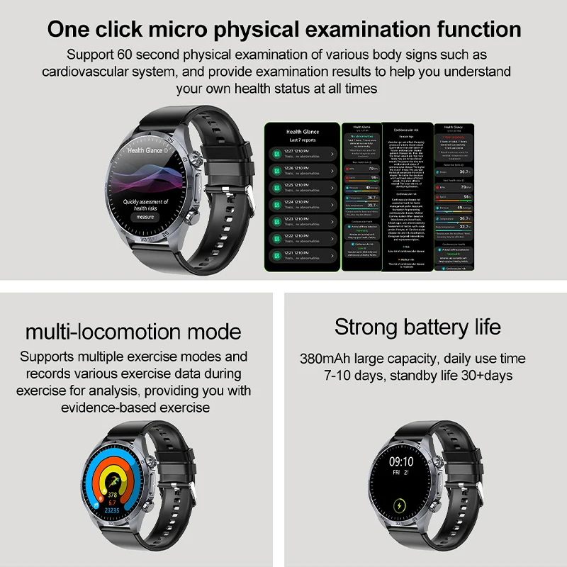 جديد ECG + PPG ساعة ذكية العلا - مراجعة Smartwatch Online Watches For Men وسعره