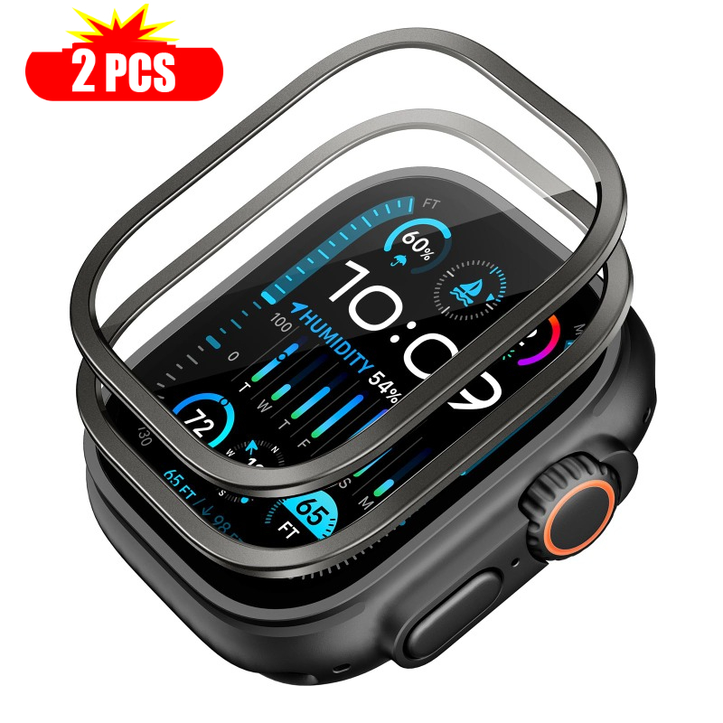 2 قطعة الزجاج المقسى لساعة أبل - مراجعة Smartwatch Watches For Mens وسعره